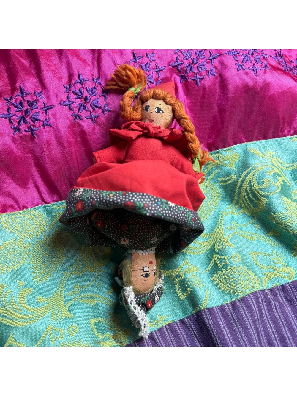 Vintage 70’s Topsy Turvy Little Red Riding Hood Reversible Doll